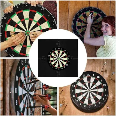 Immagine prodotto di Bordo per bersaglio da freccette, 4 pezzi, schiuma EVA, 71x71x3 cm, nero, per bersaglio da 45 cm