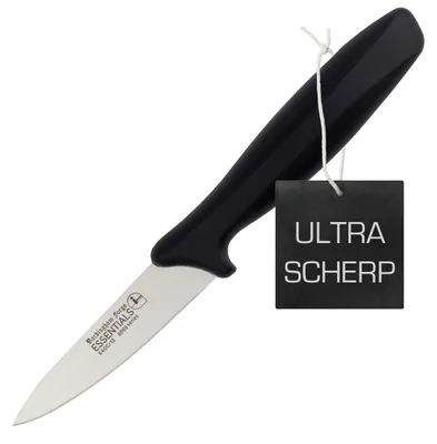 Schälmesser 9 cm – Edelstahl, scharf, schwarzer Griff, leicht