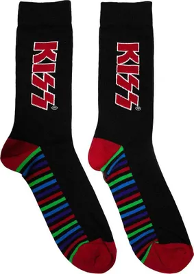 Produktbild von Kiss - Socken Streifen für Herren/Damen Unisex RO11909 (39,5 EU - 45,5 EU) (Schwarz)