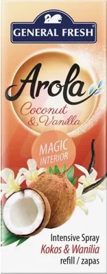 Zdjęcie produktu dla Odświeżacz powietrza Arola Szyszka Zapach Kokos i Wanilia 40 ml