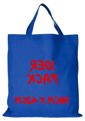 Produktbild von Baumwolltasche - 10er Pack | Royalblau | mit Zwei kurzen Henkeln | 38x42cm | Jutebeutel | Einkaufstasche | unbedruckt