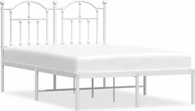 Obrázek produktu pro vidaXL Postel s čelem kovová bílá 120x190 cm