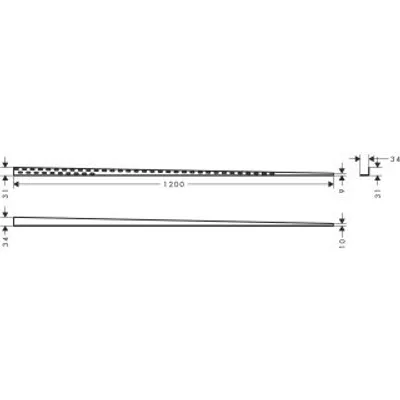 Produktbild von HANSGROHE 56158000 Neigungsprofil RainTurn