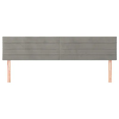 Obrázok produktu pre vidaXL Čelá postele Svetlosivé 160x5x78/88 cm Zamat