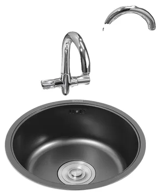 Immagine prodotto di Lavello da cucina, acciaio inossidabile 304, 36x19 cm, un foro, montaggio da incasso, vasca singola
