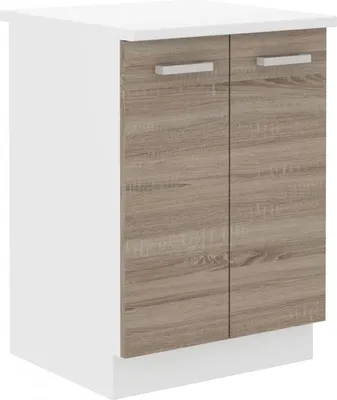 Obrázek produktu pro Dolní dvoudveřová skříňka DAGA - šířka 60 cm, dub lanýž / bílá