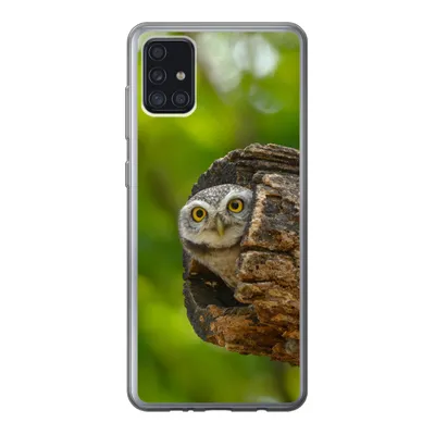 Produktbild von MuchoWow® Handyhülle Schutzhülle Hülle für Samsung Galaxy A52 5G Eule - Baby - Baum Silikon Softcase Handy Hülle - Umschlag