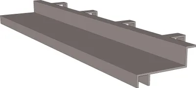 A 3D rendering of a metal garden edging product.