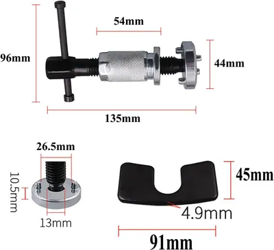 Productafbeelding van Set terugzetgereedschap voor remzuigers, staal, 16 mm en 28 mm, voor autoreparatie