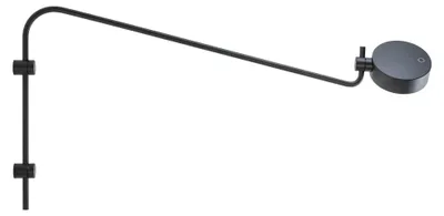 Obrázek produktu pro Zafferano SUPER O LED nástěnné svítidlo s ramenem černé dobíjecí a stmívatelné