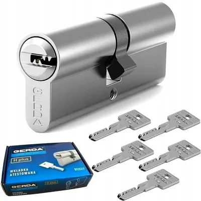 Produktbild von Gerda H Plus Türzylinder 75mm Nickel-Satiniert 5 Schlüssel