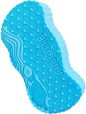 Zdjęcie produktu dla Gąbka do kąpieli dla dzieci - Gąbka do mycia - Wygodna kąpiel - Podwójna struktura - 14 x 7 cm - Niebieska