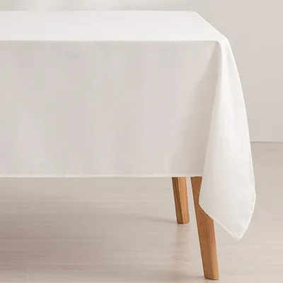 Produktbild von GAMUSI Wasserdichte Tischdecke, florale Muster Dama, Baumwolle Weiß 140x180cm