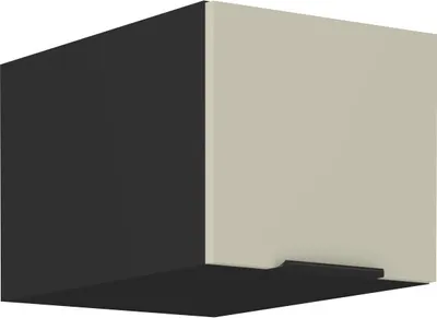 Produktbild von Oberschrank mit Klapptür AGAFIJA – Breite 40 cm, Cashmere / Schwarz