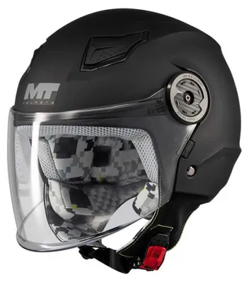Produktbild von Mt Helmets Lite Pure Jethelm Junior Schwarz MY Kinder Schwarz MY