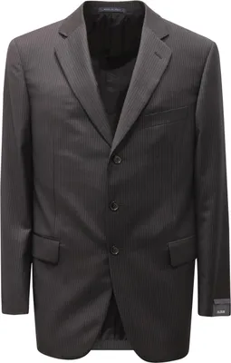 Immagine prodotto di 0430AU abito uomo PAL ZILERI man pinstripes wool suit black
