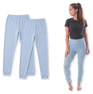 Produktbild von Black Snake Thermounterhose Damen lang mit Innenfleece 2er Pack - L - Hellblau, KI-generiertes Bild