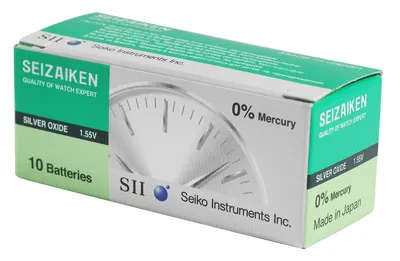 Produktbild von Seizaiken Seiko 371 SR920SW Uhrenbatterie, 1,55 V, 0 % Hg, Silberoxid, 10 Batterien, hergestellt in Japan