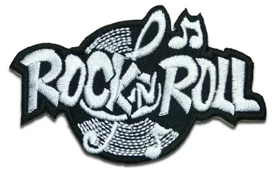 Produktbild von Rock N Roll Biker - Aufnäher, Bügelbild, Aufbügler, Applikationen, Patches, Flicken, Zum Aufbügeln, Größe: 9,4 x 5,9 cm