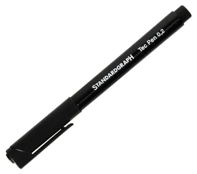 Produktbild von Standardgraph Fineliner Tec Pen Linienbreite 0,2 mm, schwarz