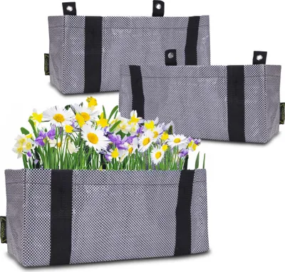 Produktbild von Pflanzentasche zum aufhängen - 3er Set - Blumen Hängetopf 40x17x17 cm