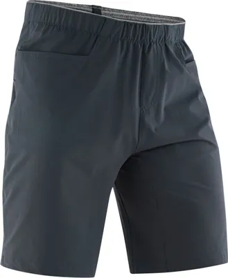 Dunkelgraue Shorts "Radar Short" von Edelrid; geeignet für Herren; mit elastischem Bund und seitlichen Taschen.