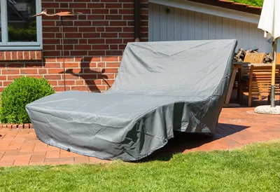 Produktbild von Waldsofa Classic mit Auflage, Kissen und Schutzhülle, WPC-Latten, Wellenliege