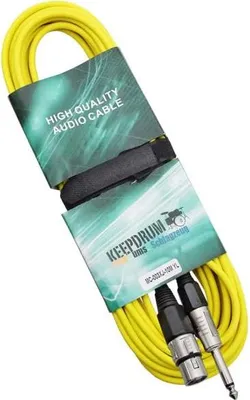 Immagine prodotto di keepdrum MC003XJ Cavo microfonico da 10 m con jack giallo-XLR