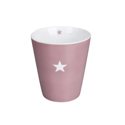 Produktbild von Krasilnikoff - Happy Mug - HM1165- Colourful Star, dusty rose