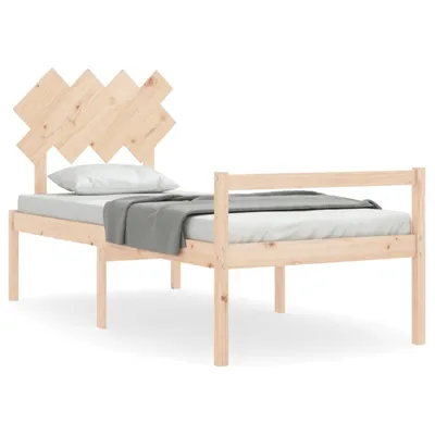Produktbild von vidaXL Seniorenbett mit Kopfteil 90x200 cm Massivholz