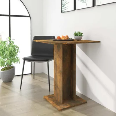 Produktbild von The Living Store Bistrotisch Räuchereiche 60x60x75 cm Holzwerkstoff