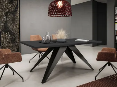 Obrázek produktu pro Jídelní rozkládací stůl 140x80 cm EDGAR - černý