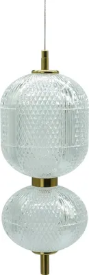 Zdjęcie produktu dla Lampa wisząca LED Amerilla II złoto-przezroczysta 30W Neutralna biel 3000lm akryl wym:120x15x15cm IP20 IdeaLED