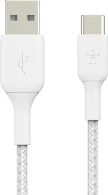 Productafbeelding van Belkin Boost↑Charge™ Braided USB-C naar USB kabel - 1 meter - Wit