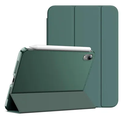 Produktbild von Tablet Hülle für ipad 10th/11th A16, Kunstleder+PC Rückschale, Magnetisch Schlaf/Wach, Zwei Blickwinkel, Stoßfest, Kratzerfest, Grün