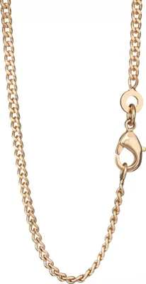 Produktbild von 50cm Panzerkette Gelbgold Vergoldet 18 Karat Halskette Collier 2mm Breit