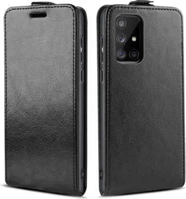 Produktbild von Handy Hülle für Samsung Galaxy A71 Magnet Cover Case Klapphülle Schutzhülle Farbe: Schwarz