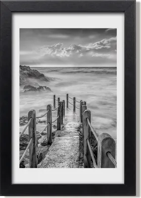 Produktbild von Bild 20x30 MDF-Rahmen, Wandkunst Weg am Meer