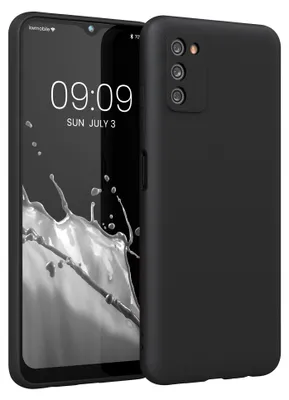 Produktbild von kwmobile Handyhülle für Samsung Galaxy A03s Hülle - TPU Case - Kabelloses Laden - Schutzhülle Cover in Schwarz matt