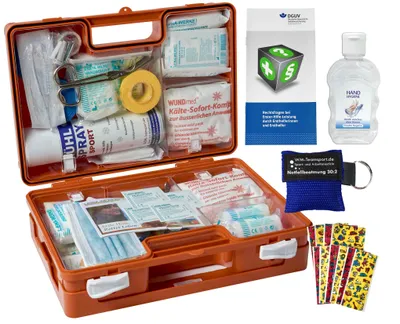 Produktbild von Sport-Sanitätskoffer S1 Plus Erste-Hilfe Koffer nach aktueller DIN 13157 + DIN 13164 + Sport-Ausstattung + Hygiene-Gel