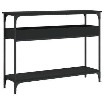 Zdjęcie produktu dla vidaXL Konsola z półką czarna 100x29x75cm materiał drewnopochodny