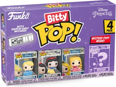 Produktbild von Blister 4 Figuren Bitty POP Disney Prinzessin Cinderella