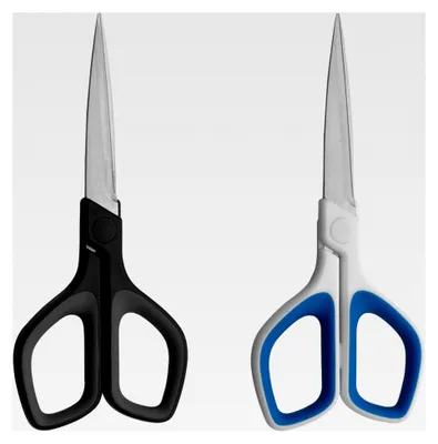 Produktbild von Haushaltsschere aus rostfreiem Edelstahl – 170 mm, 7“, Blau und Weiß