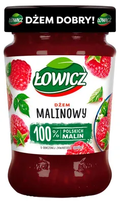 Produktbild von Łowicz Himbeerkonfitüre mit reduziertem Zuckergehalt 280 g