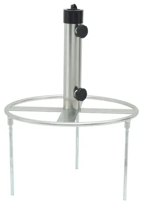 Produktbild von vidaXL Sonnenschirmständer mit Erdspießen für Ø38/48 mm Silbern Stahl