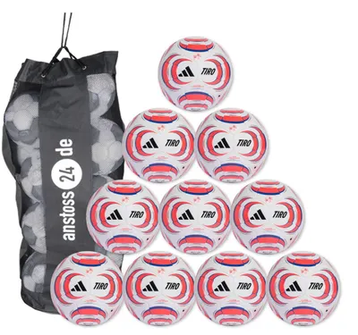 Produktbild von Ballset adidas Jugendball - Tiro League 290 inkl. Ballsack 10 Bälle 5 WHITE/BLACK/LUCRED/POBLUE