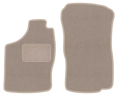 Image de Tapis avant en moquette pour Opel Astra F 1991-2002 (à hayon/berline/break) – 2 pièces, beiges, sur mesure – Wielganizator LUX