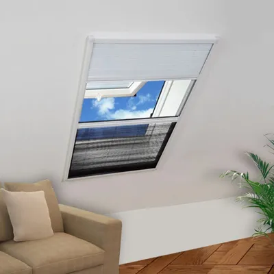 Produktbild von vidaXL sieťka proti hmyzu plisovaná žalúzia do okien hliníková 80x120 cm