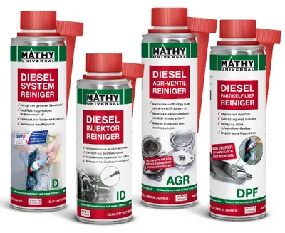 Produktbild von MATHY Diesel-Komplett-Kur - Diesel-Additiv-Set für Brennraum, Injektoren, AGR & DPF