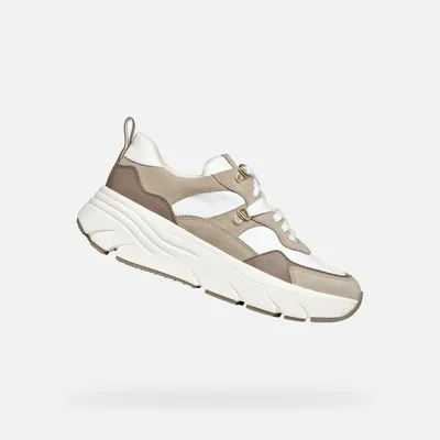 Produktbild von Geox Weiß-beige Damen-Sneaker Diamanta 38